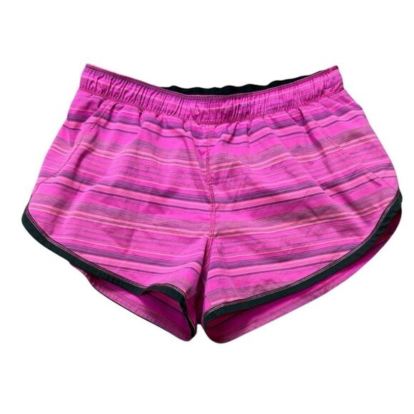 Lululemon Pink & Gray Pink Striped Shorts - Picture 1 of 4
